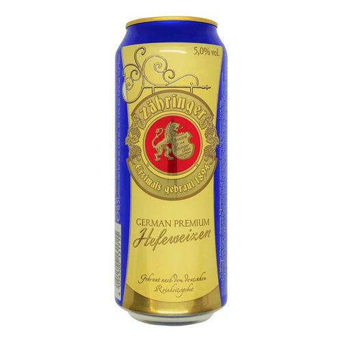 Пиво Zahringer Hefeweizen светлое нефильтрованное пастеризованное 500 мл