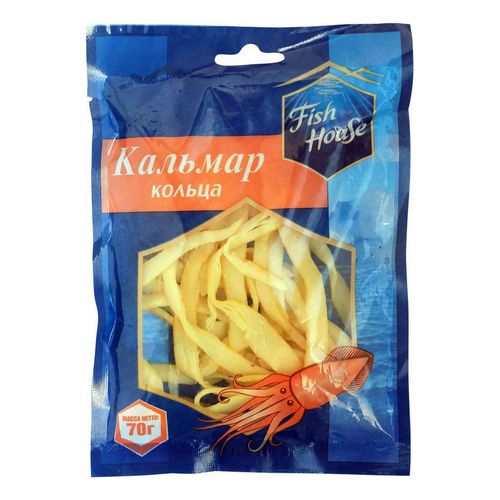 Кальмар Fish House сушеный кольца 70 г - купить с доставкой на дом в Купер