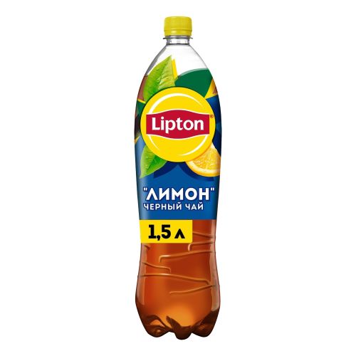 Холодный чай Lipton черный со вкусом лимона 1,5 л