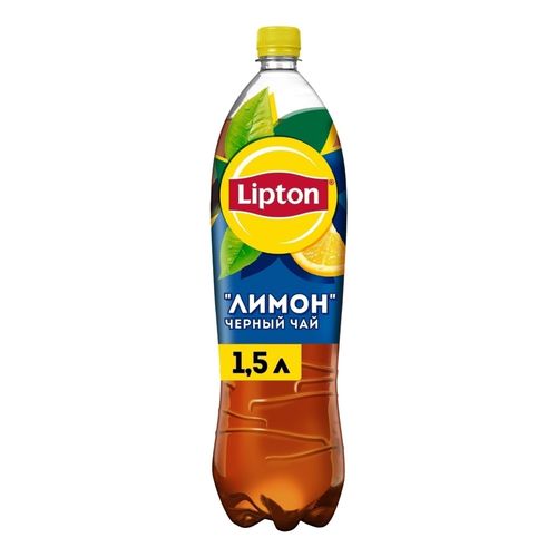 Холодный чай Lipton черный со вкусом лимона 1,5 л