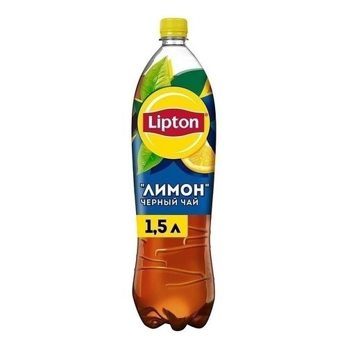 Холодный чай Lipton черный со вкусом лимона 1,5 л