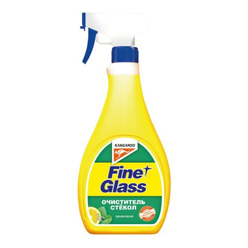 Очиститель-спрей для стекол и зеркал Kangaroo Fine Glass Лимон и мята ...