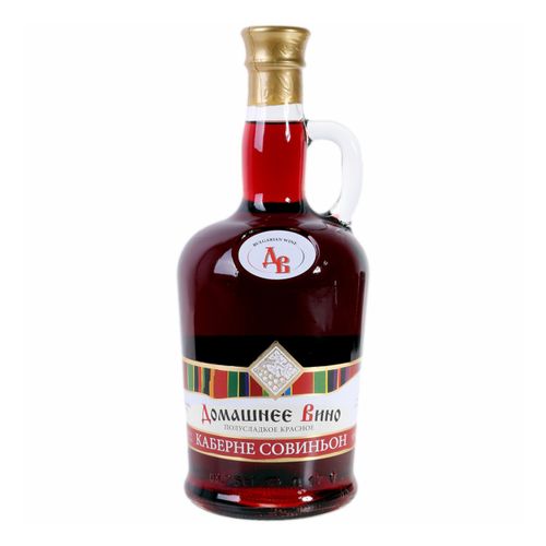 Вино Домашнее Вино Каберне-Совиньон красное полусладкое 750 мл Болгария