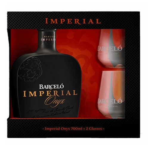 Ром Barcelo Imperial Onyx 700 мл + Стакан 2 шт