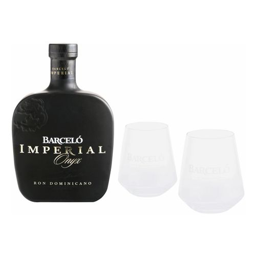 Ром Barcelo Imperial Onyx 700 мл + Стакан 2 шт