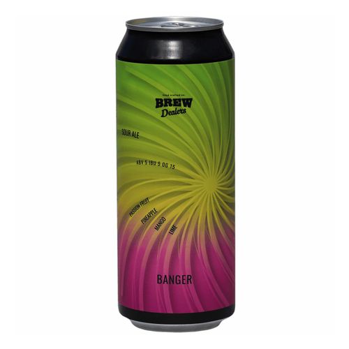Пивной напиток Brew Dealers Banger Fruit Sour Ale светлый нефильтрованный непастеризованный 500 мл