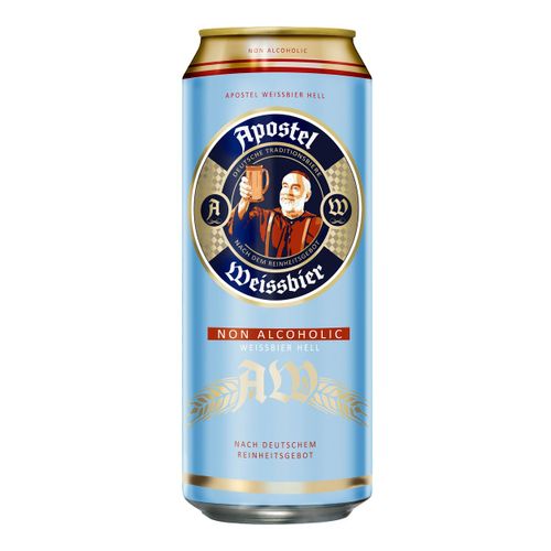 Безалкогольное пиво Apostel Weissbier светлое нефильтрованное пастеризованное 500 мл