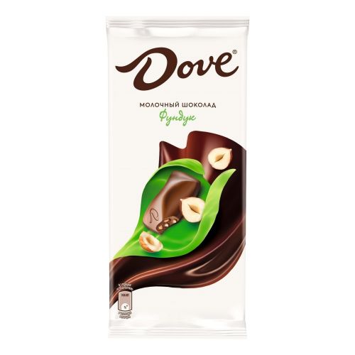 Шоколад Dove молочный с дроблёным фундуком 90 г