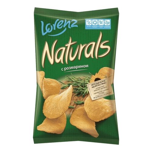 Чипсы картофельные Naturals Lorenz розмарин 100 г