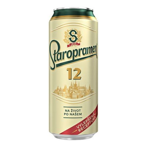 Пиво Staropramen 12 светлое фильтрованное пастеризованное 500 мл