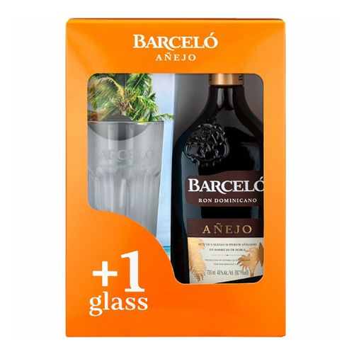 Ром Ron Barcelo Anejo 40% 700 мл + Стакан