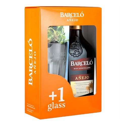 Ром Ron Barcelo Anejo 40% 700 мл + Стакан
