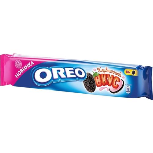 Печенье OREO с какао и начинкой со вкусом клубники 95 г