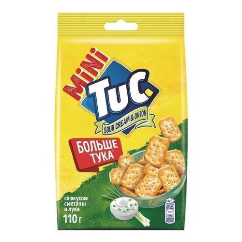 Снек Tuc mini крекер со вкусом сметаны и лука 110 г