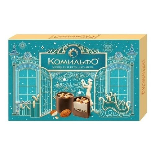 Конфеты шоколадные Комильфо с миндалем и карамелью 116 г