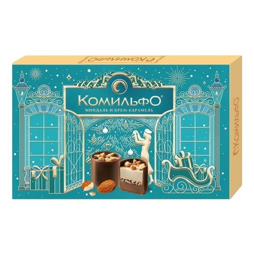 Конфеты шоколадные Комильфо с миндалем и карамелью 116 г