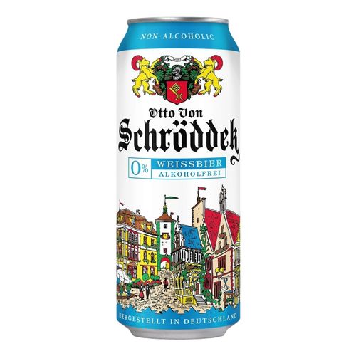 Безалкогольное пиво Otto Von Schrodder светлое нефильтрованное пастеризованное 500 мл