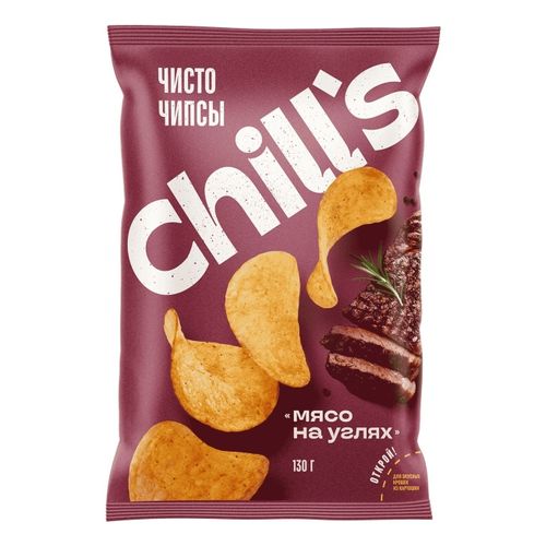 Чипсы картофельные Chill’s Мясо на углях 130 г