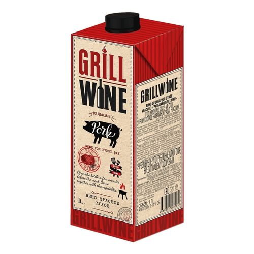 Вино Grillwine красное сухое 1 л Россия