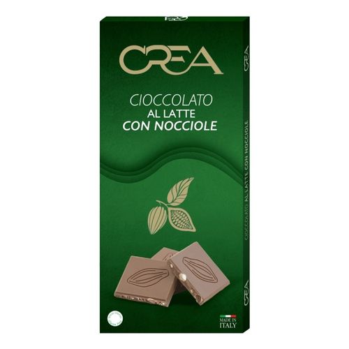 Шоколад Crea молочный с кусочками фундука 100 г