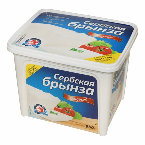 Сыр рассольный Mlekara Sabac Сербская брынза 45% 1,050 кг - купить с ...