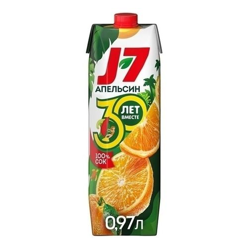 Сок J7 апельсиновый восстановленный 970 мл