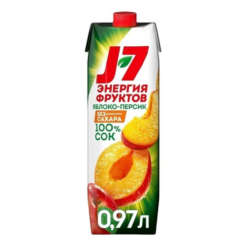 Сок J7 яблоко-персик 970 мл
