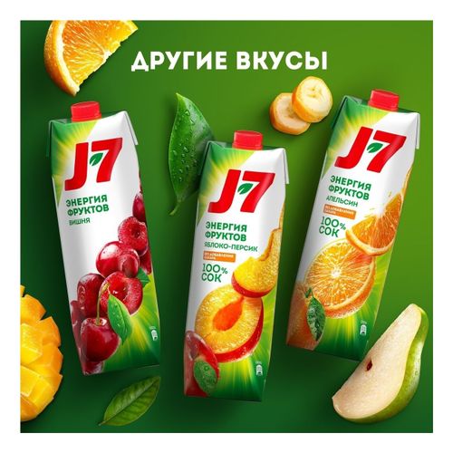Сок J7 яблоко-персик мякотью восстановленный 970 мл