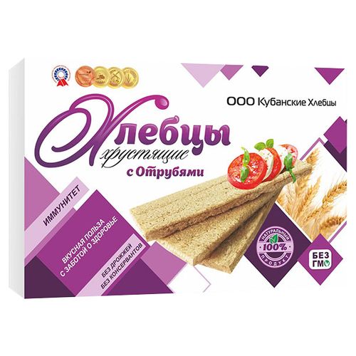 Хлебцы ржано-пшеничные Кубанские хрустящие с отрубями 100 г - купить с ...