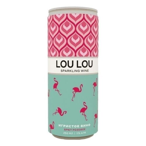 Вино игристое Lou Lou розовое брют 250 мл Россия