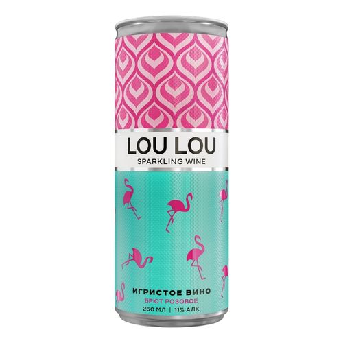 Вино игристое Lou Lou розовое брют 250 мл Россия