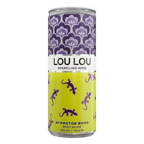 Вино игристое Lou Lou White Brut белое брют 250 мл Россия