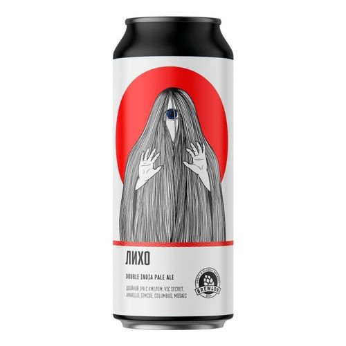 Пиво светлое Brewlok Лихо Одноглазое светлое нефильтрованное непастеризованное 450 мл