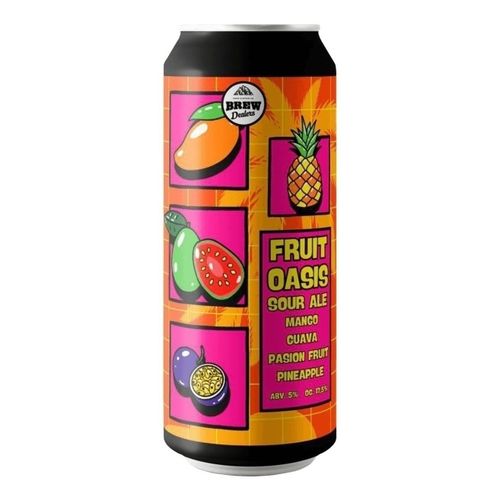 Пивной напиток Brew Dealers Fruit Oasis Sour Ale нефильтрованный непастеризованный неосветленный 450 мл