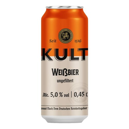 Пиво Kult Weissbier светлое нефильтрованное непастеризованное 450 мл