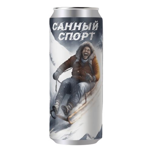 Пиво Крафт Санный Спорт светлое нефильтрованное пастеризованное 500 мл