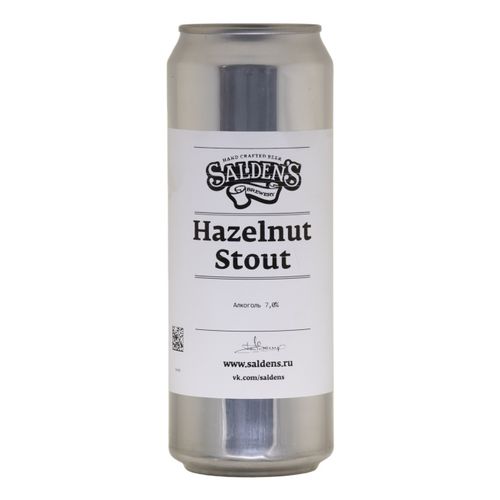 Пиво Salden's Hazelnut Stout темное нефильтрованное непастеризованное 450 мл