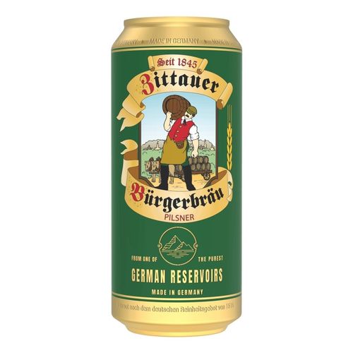 Пиво Zittauer Burgerbrau Pilsner светлое фильтрованное пастеризованное 500 мл
