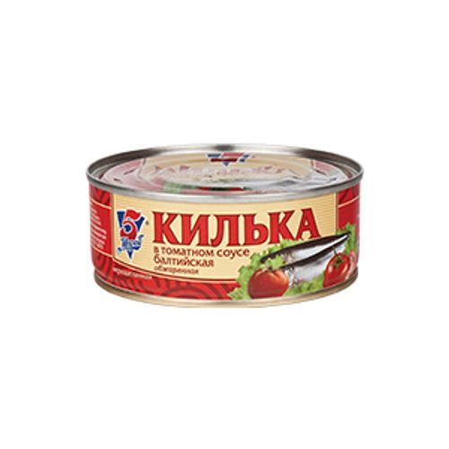 Килька 5 Морей балтийская обжаренная в томатном соусе 240 г x 48 шт ...