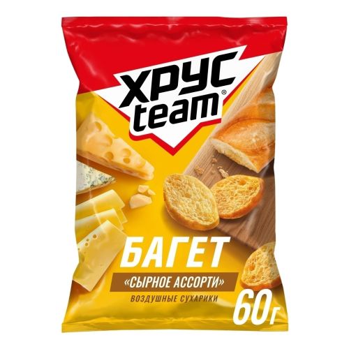 Сухарики пшеничные Хрусteam сыр 60 г