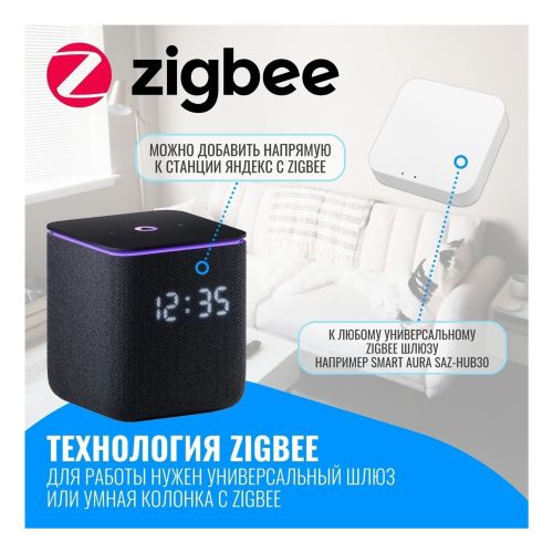 Умное ZigBee реле Smart Aura работает с Алисой Марусей Салют