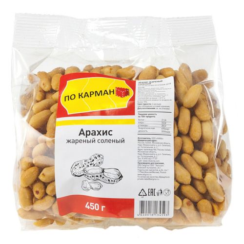 Арахис жареный 450 г - купить с доставкой на дом в Купер