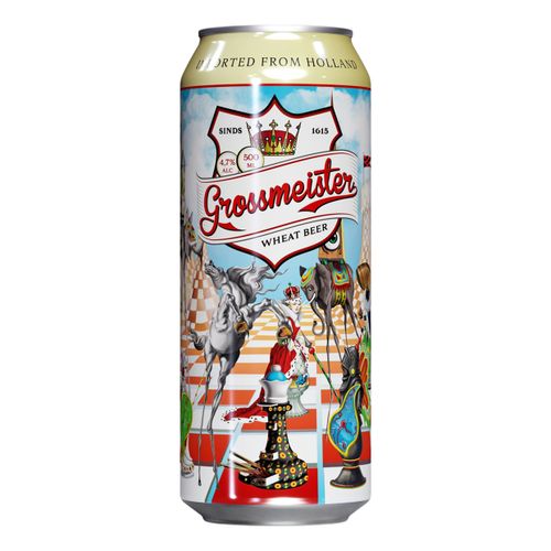 Пиво Grossmeister Wheatbeer светлое нефильтрованное пастеризованное 500 мл