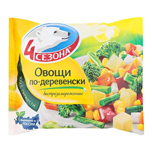 Смесь 4 Сезона овощная Овощи по-деревенски замороженная 400 г - купить ...