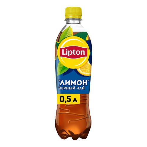 Холодный чай Lipton черный лимон 500 мл