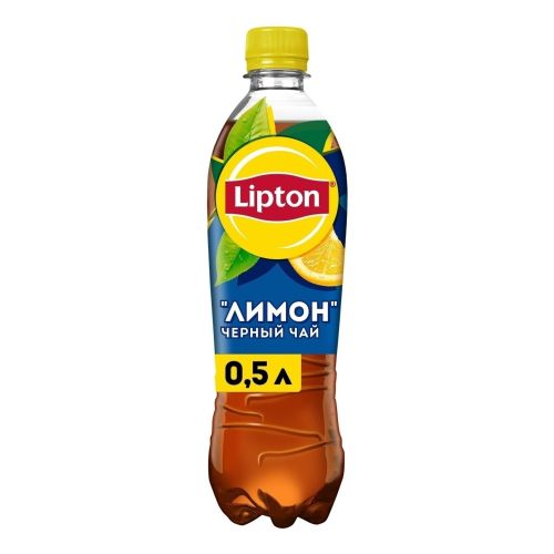 Холодный чай Lipton черный лимон 500 мл