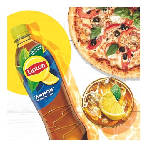 Холодный чай Lipton черный лимон 500 мл