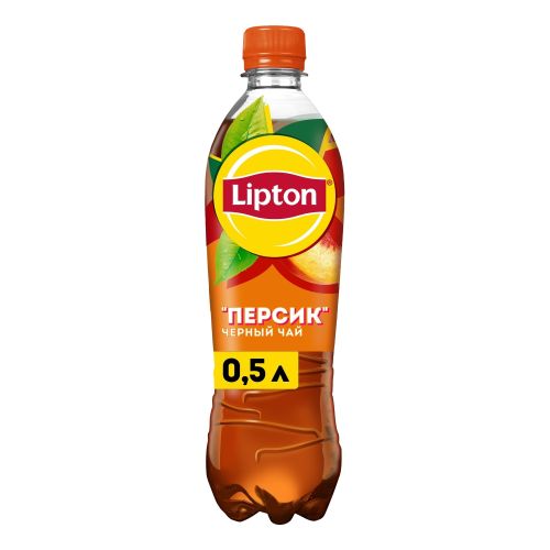 Холодный чай Lipton черный персик 500 мл