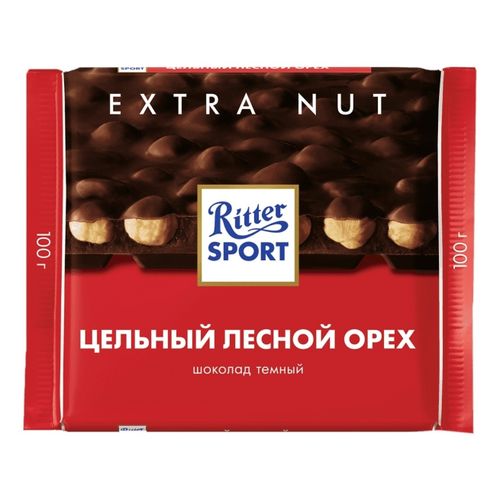Шоколад Ritter Sport Цельный лесной орех темный 100 г