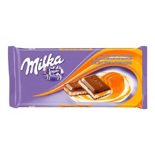 Шоколад Milka молочный с карамелью 90 г